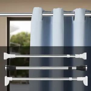 무타공 커튼압축봉 설치 고정홀더 못없이 걸이샤워커튼봉 커튼봉 커텐봉