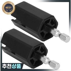 2개 블랙 기타 전기 드릴 비트 플러그 핀 풀러 튜닝 페그 스트링 와인더 헤드