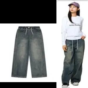 소이 주니어 봄가을옷 남여아 스트링 장식 와이드 빈티지진 고학년 중학생 바지26S1251