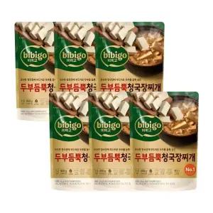 비비고 두부 듬뿍 청국장 찌개 460g 6개
