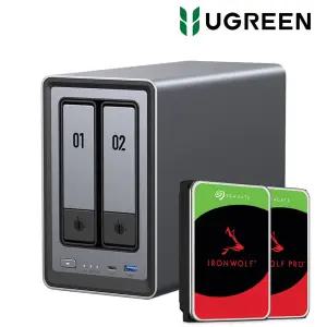 UGREEN NAS 유그린 DXP2800 2베이 나스 IronWolf 8TB(4TBx2)