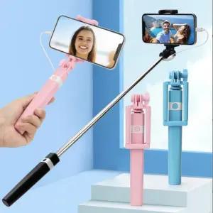 셀카봉 유선 일체형 다기능 C타입 가벼운 휴대용 촬영봉