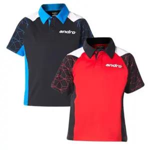 안드로 레온티셔츠 트레이닝 탁구셔츠 탁구상의 공용탁구유니 반팔상의 단체탁구복 운동용유니폼 의류상의