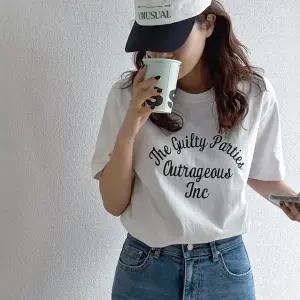 [메이블루]길티 레터링 반팔티