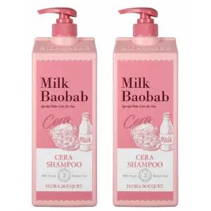 밀크바오밥 세라 샴푸 1200ml 대용량 세라 플로라부케 2개