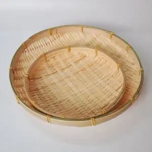 대나무 채반 소쿠리 인테리어 2종 소품 전통 공예 대바구니 바구니 죽공예 주방 용품 싸리