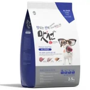 맛선 플러스 전연령용 프리미엄 건식 강아지사료 2.5Kg애완견 반려동물 반려견 개사 영양 도그