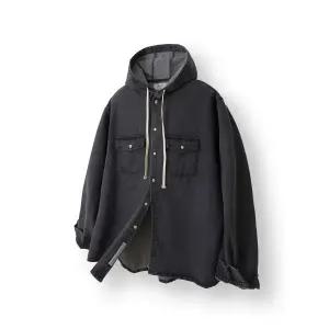 후브스 HOOVES 워시드 데님 후드 셔츠 [블랙] 1971280