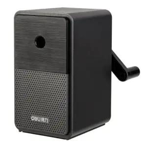 수동연필깎이 델리 5단 심조절 연필깎이 블랙실버