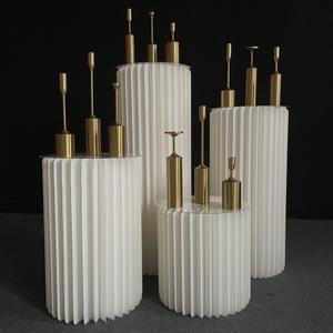 웨딩 디저트 스탠드 접이식 원통 하객 구역에 쇼윈도 종이접기 장식 케이크 창의 소품