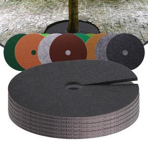 1PC 2MM 두꺼운 멀치 매트 부직포 나무 뿌리 보호대 커버 잡초 배리어 다채로운 정원 마당 식물 재사용 가능한 쿠션