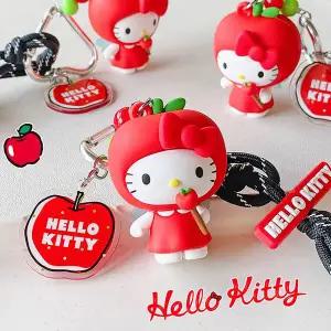 헬로키티 애플 카라비너 가방고리 열쇠고리 키링