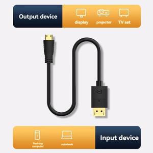 DP 미니 HDMI 라인 4K 노트북 그래픽 카드는 휴대용 모니터에 연결됩니다. 비디오 2K144