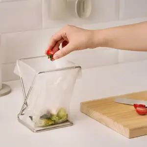 바겐슈타이거 스텐304 미니 음식물쓰레기 봉투 거치대 접이식