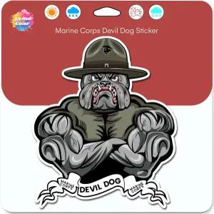 컬러 데빌 도그 해병대 스티커로 통합 - 대형 4 패트리어트 미 스티커 방수 자외선 차단 강력 접착 자동차