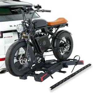 전기 자전거 200파운드 용량의 램프가 장착된 랙 5인치 뚱뚱한 타이어 2인치 리시버가 자동차 SUV 트럭용