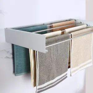 벽걸이 접이식 빨래건조대 80CM 미니 선반 화장실 베란다