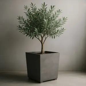 시멘트 느낌 우레탄 대형 사각 화분 40x40x42cm