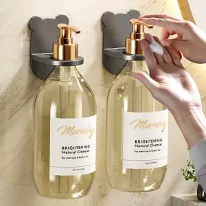 샴푸 meplat3 그레이 정리 디스펜서 meplat2 걸이 부착 후크 욕실 벽