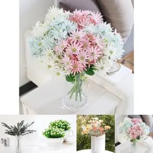 예쁜 컬러 국화 조화꽃 셀프 웨딩 부케 만들기 장식/화분/꽃다발/인조/꽃/미니/코사지/성묘/플랜테리어