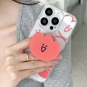 갤럭시 S23 S24 S25 S26 울트라 A15 A16 말랑말랑 드로잉 패턴 투명맥세이프 케이스+그립 톡홀더