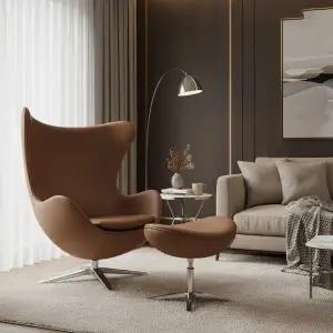 [에피하임][리퍼] S급 라운드 에그체어 1인 소파 풋스툴 세트