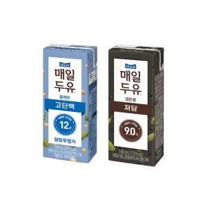 매일두유 190ml 48팩 고단백24팩+검은콩24팩/무배/유통기한26년10월제품/상세참조