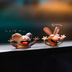 모니터인형 뒷모습 야옹야옹 차량용 장식 귀요미 피규어 인테리어 콘솔 스