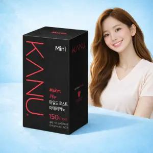 150T 카누 미니 마일드 로스트 아메리카노 스틱커피 블랙 인스턴트 가루 맥심 회사 탕비실 사무실 대용량