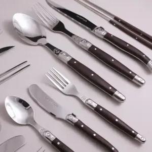 까르투하 커트러리 블랙우드 양식기 세트 스텐 스푼 젓가락 포크 나이프