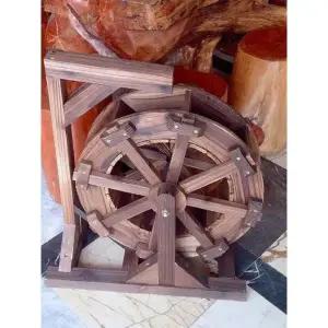 연못 조경 인테리어 물레방아 야외 정원 분수대 인공 50cm 25W워터펌프및호스포함