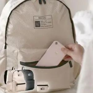 방수 경량 백팩 여행용 넉넉한 수납 데일리용 가방 백팩 소형 경량 배낭 용가방 기내용 여행