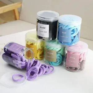 단발 908WUB22 머리예쁘게묶기 대용량머리끈 여자 고무줄 데일리 끈 예쁜 50P 헤어