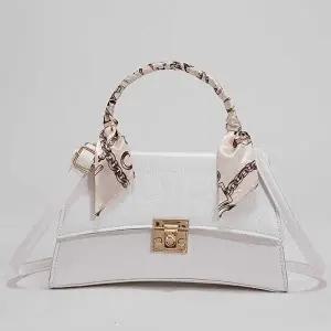 스트랩크로스백 골드 손잡이 버클 유니크쉐입 스카프 세트 크로스백