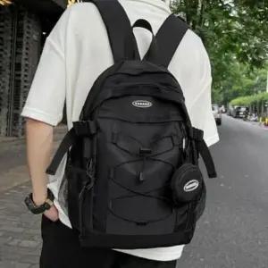 여행용 캐주얼 백팩 직장인용 가방 블랙 여성용 대학생 배낭 고등학생용