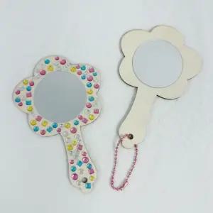 만들기 꽃모양 우드 DIY 손거울 세트 학습용 핸드미러 체험