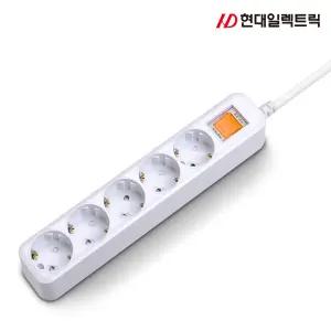 현대 일반 접지 멀티탭 5구 (16A) 멀티 콘센트