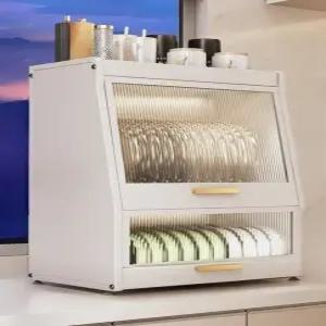 식기 건조대 뚜껑 있는 수납 양념통 수납형 모던한