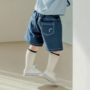 [보리보리/해피프린스](SIZE6Y) 비토 와이드 데님 반바지