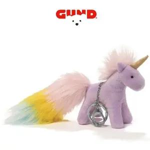 GUND 712LAR84 해피유니콘 폼폼이 가방고리 퍼플 G4059352-1