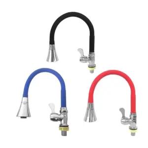 단수 세로형 컬러 코브라 자바라 수도꼭지