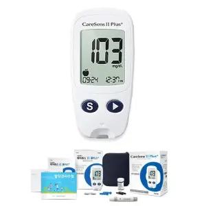 환자 자가검사용 케어센스 혈당측정기+사혈기set 당뇨검사기 당뇨체크기 자가측정 당뇨기계