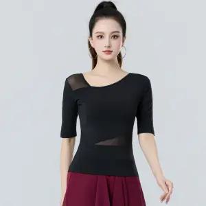 사교 라인 댄스복 상의 라틴 줌바 방송 모던 여성 댄스옷