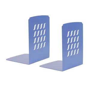 북엔드 L형(중) 2개입 철재 책고정대 청색 단품/디자인/책꽂이/데스크/미끄럼방지/지지대/고정/책거치대