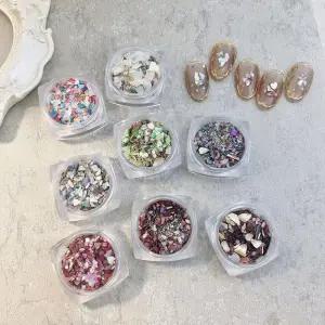 네일아트 대리석조각무늬 테라조 자개 글리터 5종 네일글리터