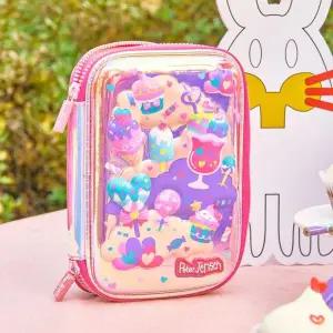 [보리보리/피터젠슨]PJ 디저트 홀로그램 필통 L 핑크