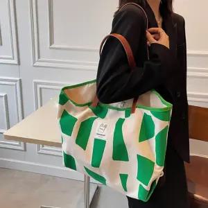 경량 사각 에코 숄더백 빅사이즈 스냅버튼 여성 캐주얼 데일리 가방