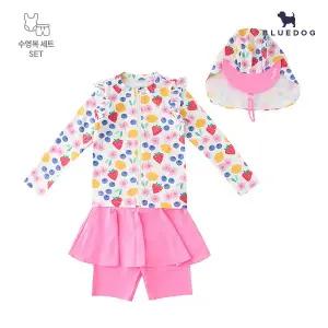 [블루독] 멀티 과일 전판 레쉬가드 세트_PK (2494062150)