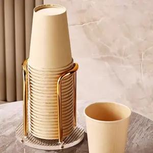 종이컵 홀더 디스펜서 탁상 수납 거치대 트레이 소형 컵홀더 컵받침 거치대 종이컵 디스펜서 데스크