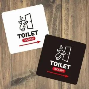 [Deco] LET WOMEN 우측 부착형 사각 소형안내판 13x13cm